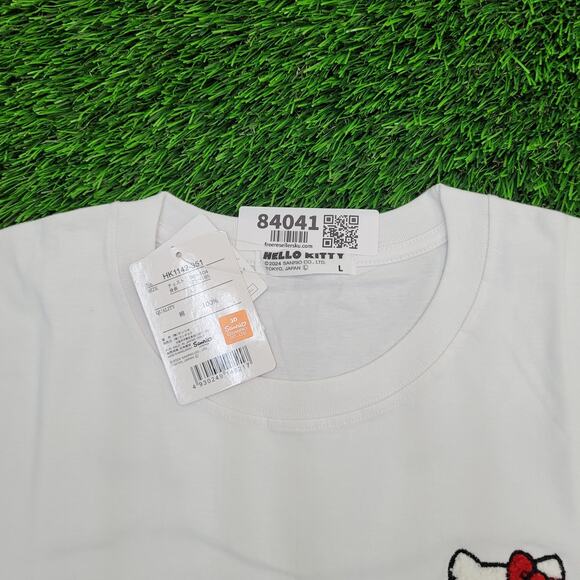 Hello-Kitty Shirt Womens Large 20x26 Sanrio Chenille-Embroidered - Picture 11 of 15